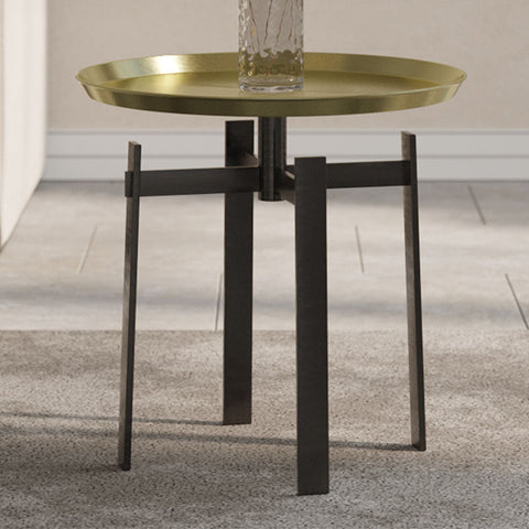 Giles Side Table, Copper Carbon & Metal Copper