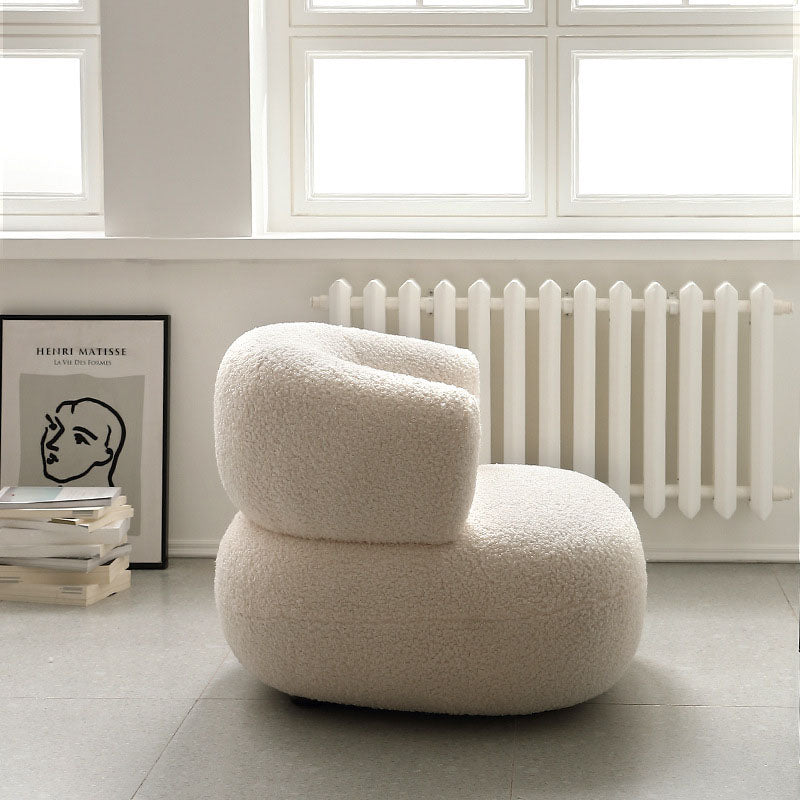 Deirdre Armchair, White Boucle