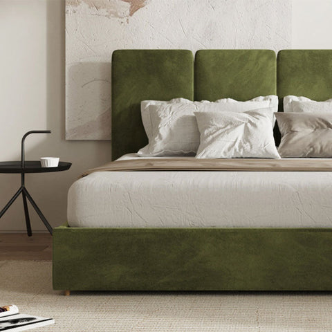 Denice King Size Bed, Super King Size Bed, Velvet