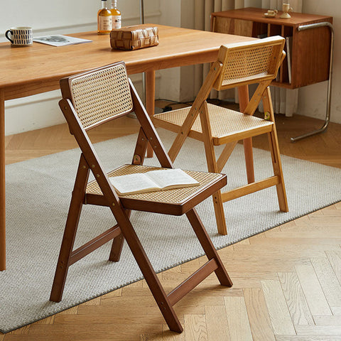 Sharon Foldable Rattan Dining Chair, Bamboo