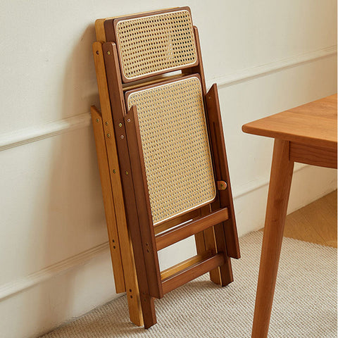 Sharon Foldable Rattan Dining Chair, Bamboo