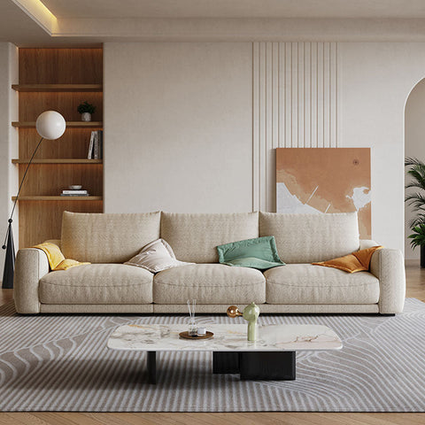 Caleb Modern Two Seater, Three Seater, Four Seater Sofa, Cotton Linen