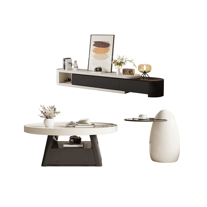 Bess Coffee Table, White & Black