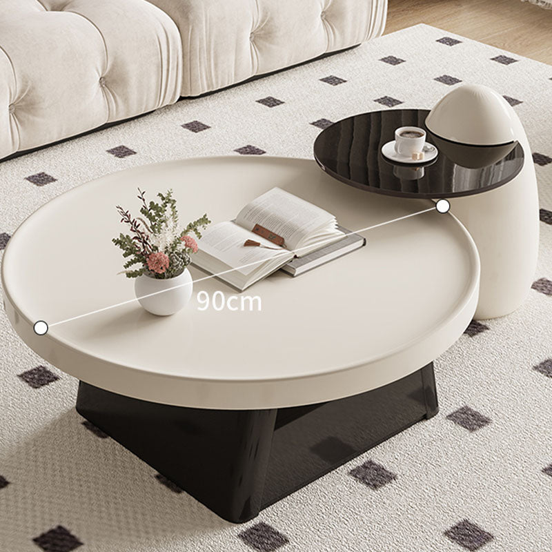 Bess Coffee Table, White & Black