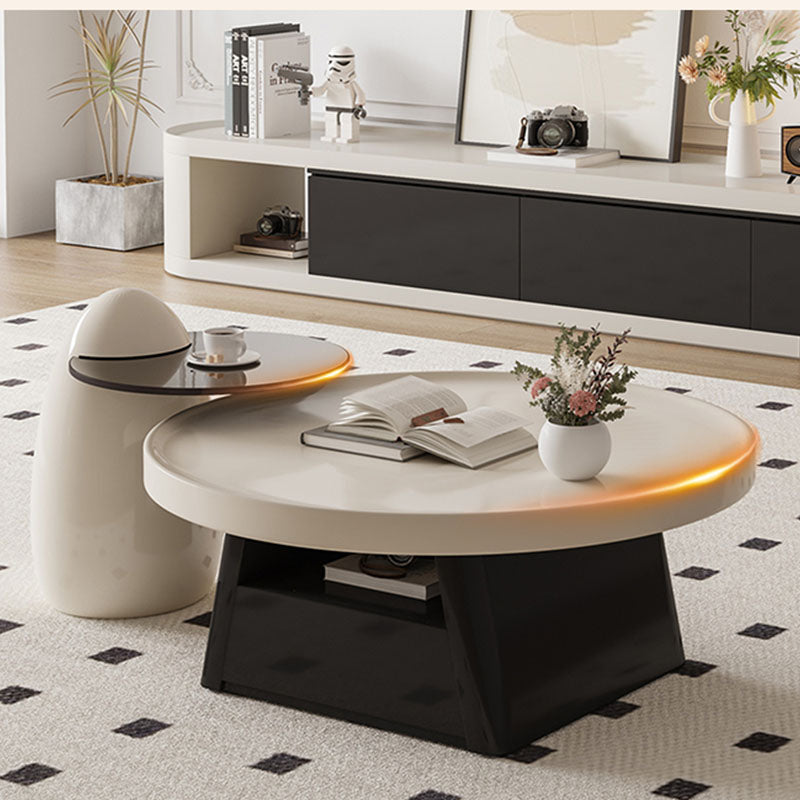 Bess Coffee Table, White & Black