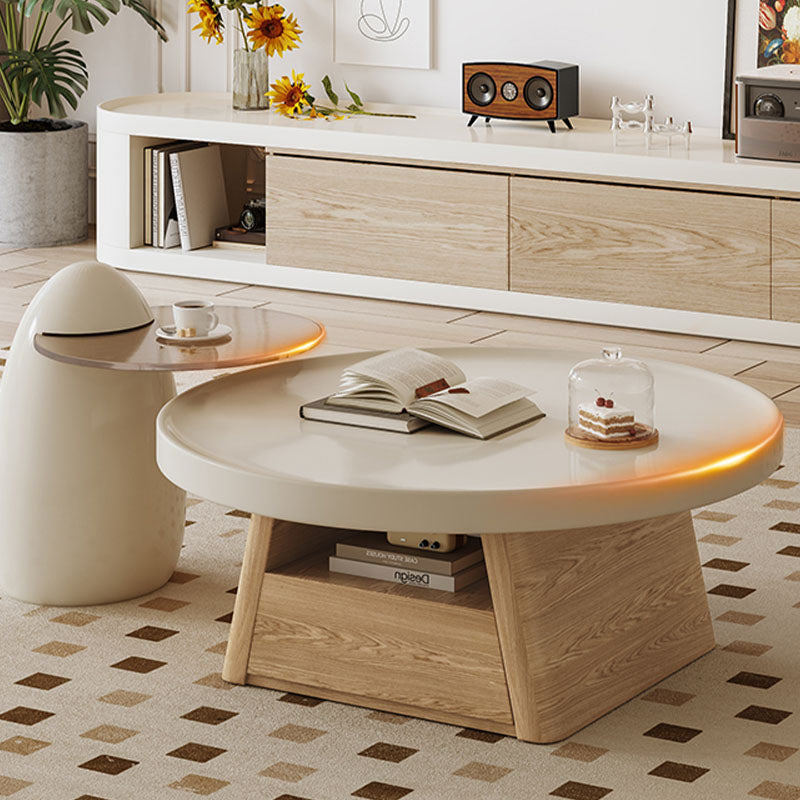 Bess Coffee Table, White & Oak