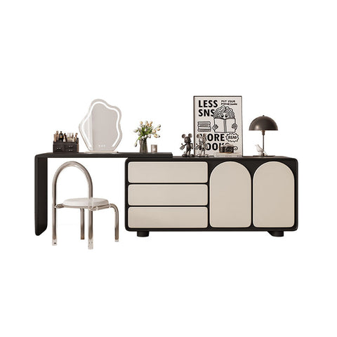 Fannie Dressing Table With Sideboard, Black & Cream