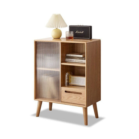 Iris Sideboard with Glass Door and Drawer, Oak
