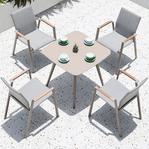 Kaitlyn Outdoor Dining Chair Table Set, Small Outdoor Table