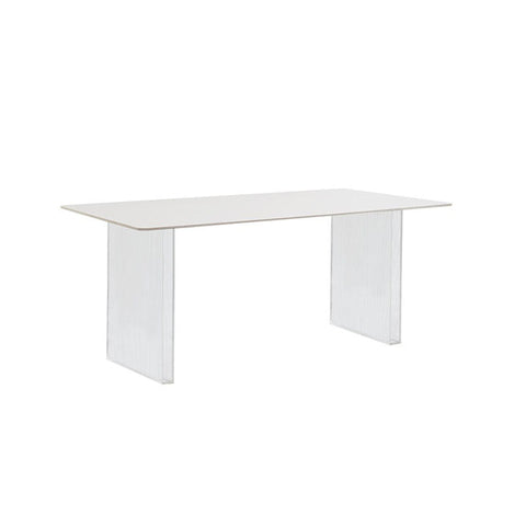 Leonie White Dining Table, Acrylic