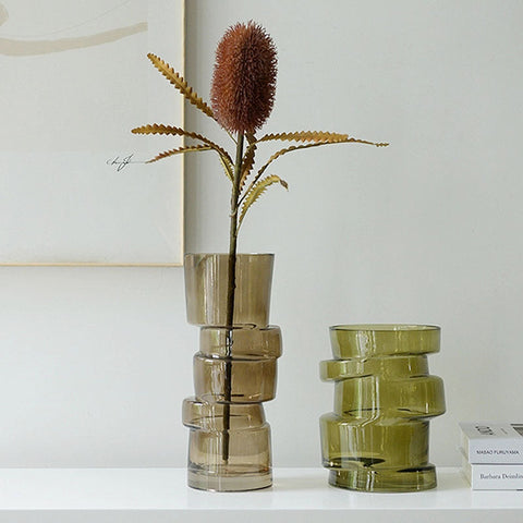 A Set Of Two Costa Glass Vases, Decorations