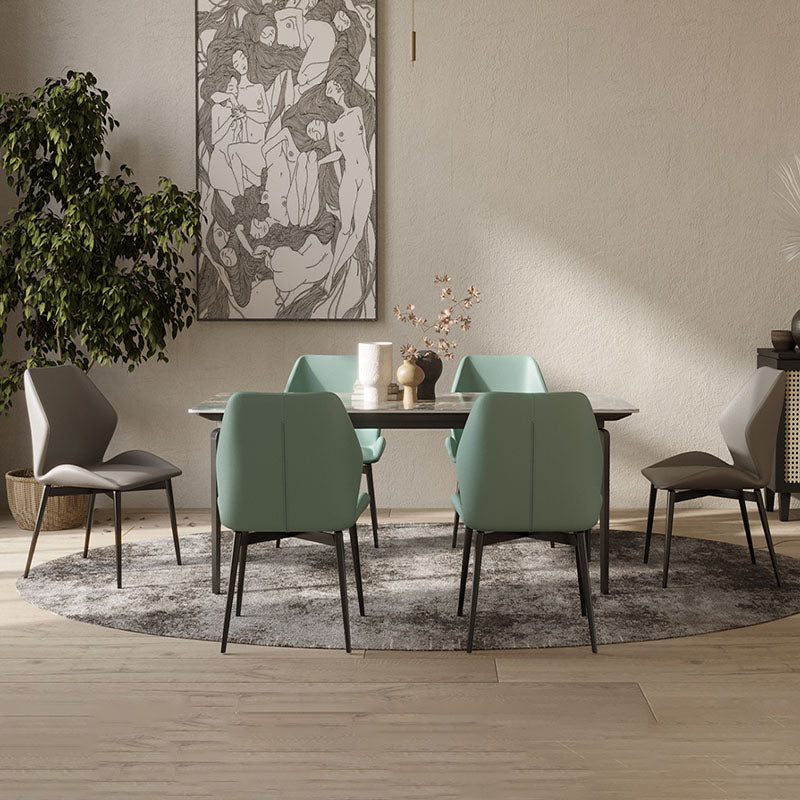Gareth Dining Table, Marble & Carbon Steel