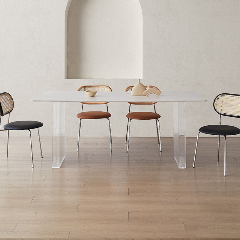 Leonie White Dining Table, Acrylic