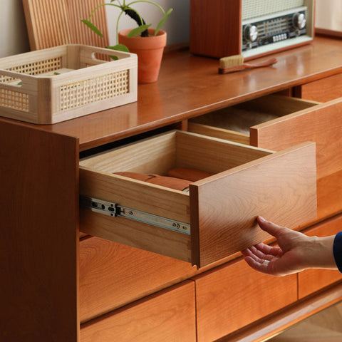 Sam Drawer Cabinet, Cherry Wood