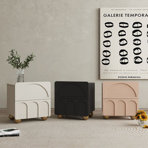 Sal Bedside Table, Cream Or Black