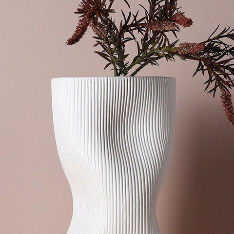 A Set Of Two Ceramic Vases, Blue/ White