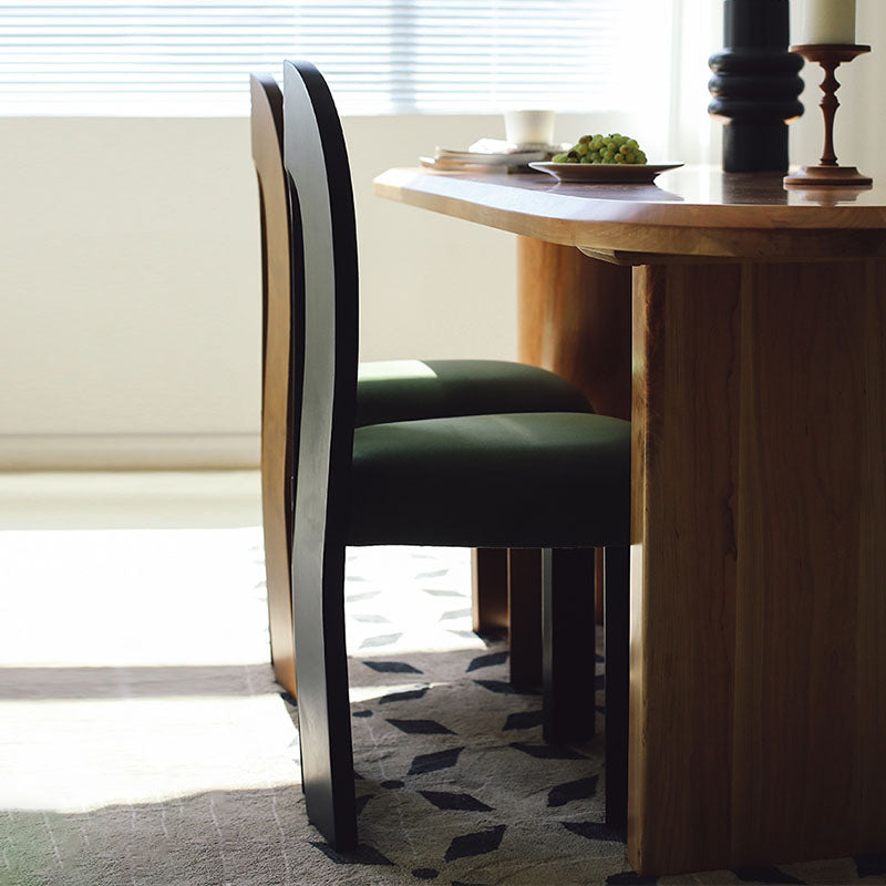 Caradoc Mermaid Dining Chair, Oak & Velvet