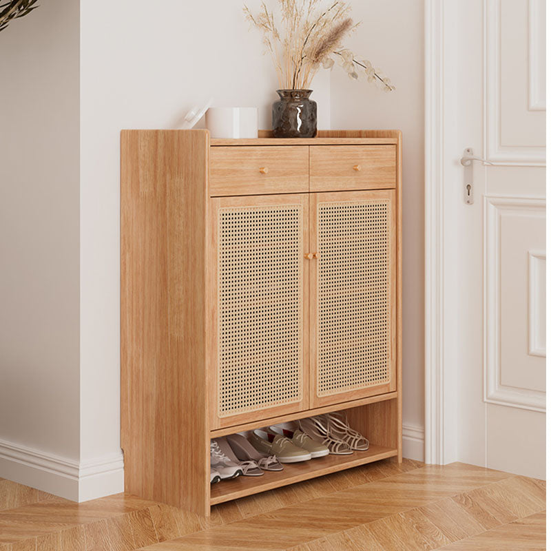 Ingrid Rattan Shoe Storage, Rubber Wood