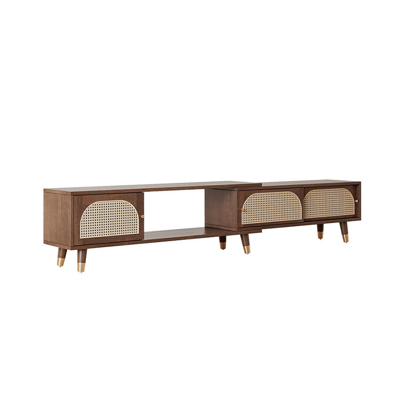Kirsten Rattan TV Stand, Rubber Wood