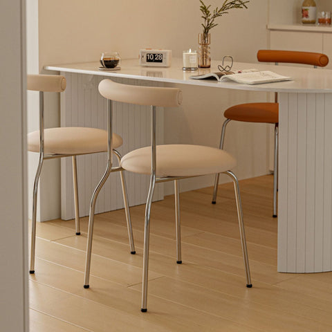 Sagan Dining Chair, Leather & Carbon Steel Alloy