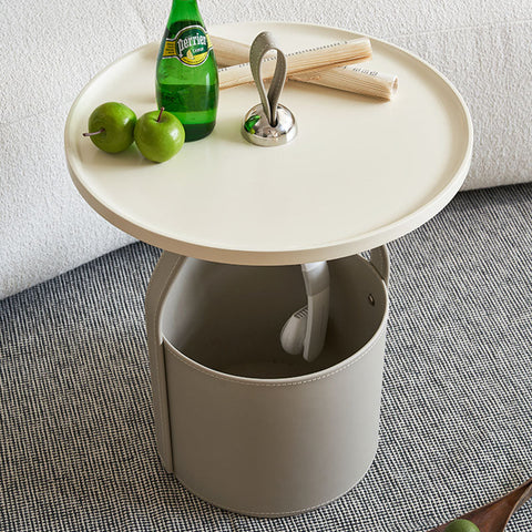 Dottie Portable Side Table with a Storage Basket
