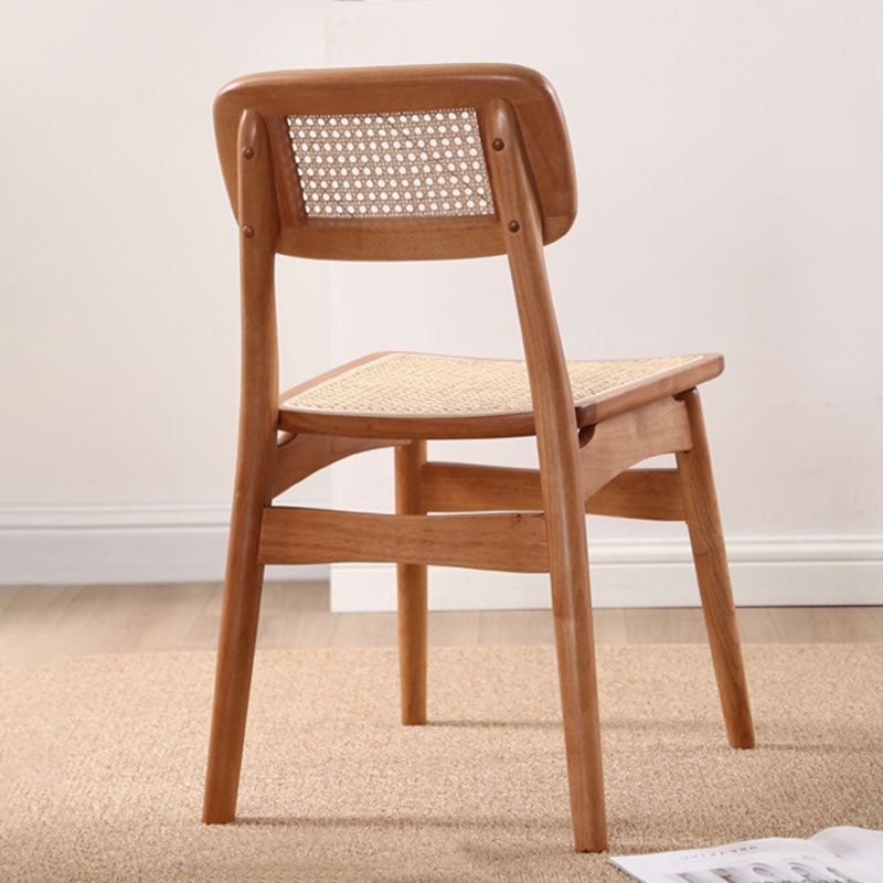 Patten Rattan Dining Chair, Solid Wood