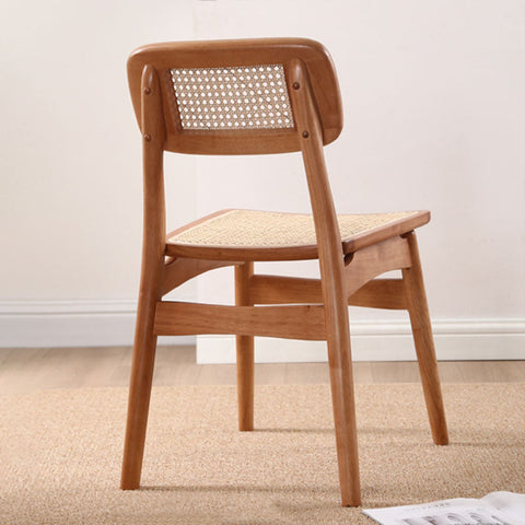 Patten Rattan Dining Chair, Solid Wood