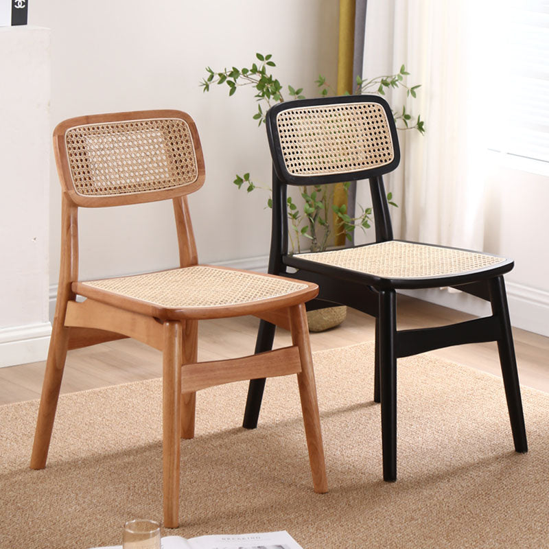 Patten Rattan Dining Chair, Solid Wood