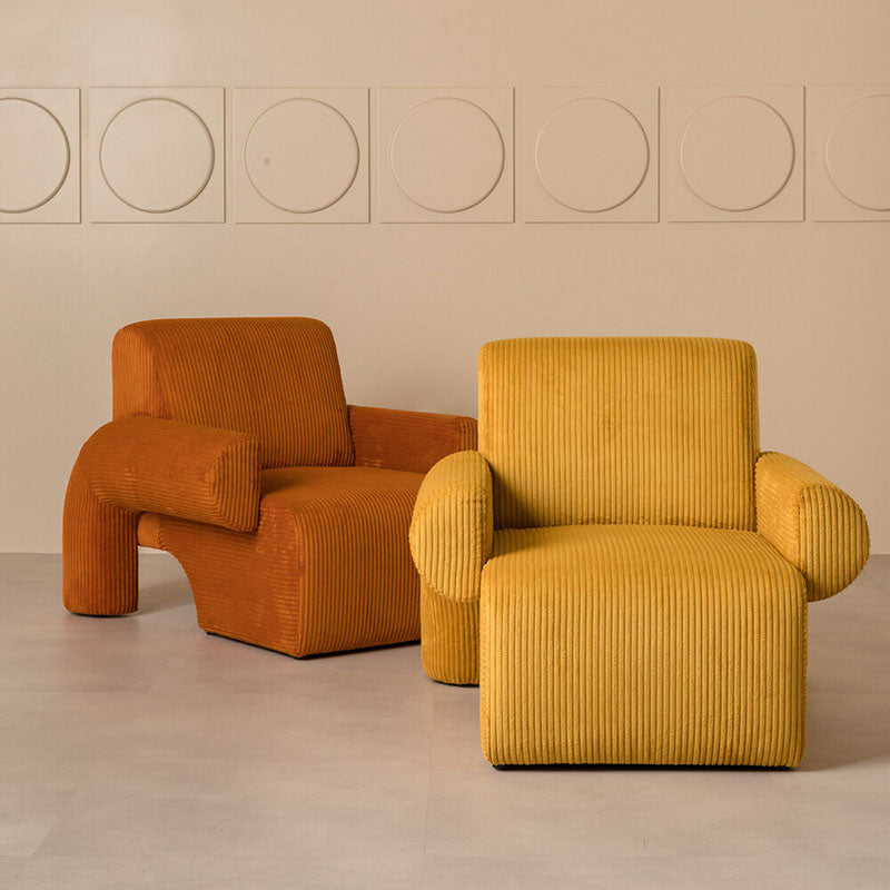 Giacinta 7-Shape Linen Armchair, Single Sofa