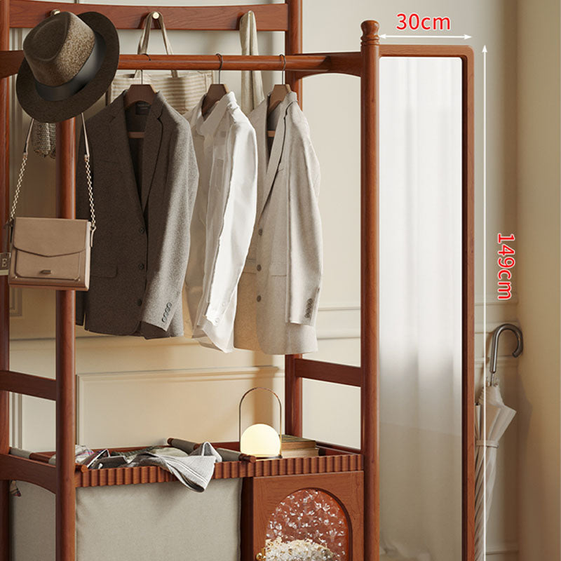 Grace Wardrobe, Cloth Rack, With Mirror