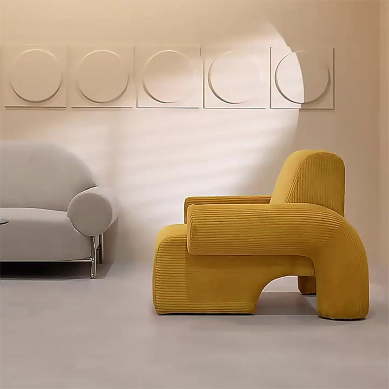 Giacinta 7-Shape Linen Armchair, Single Sofa