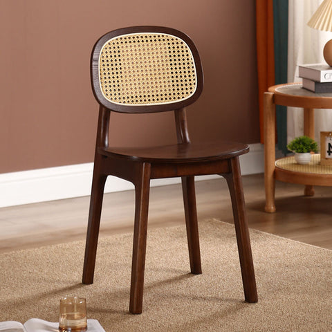 Nicole Rattan Dining Chair, Solid Wood