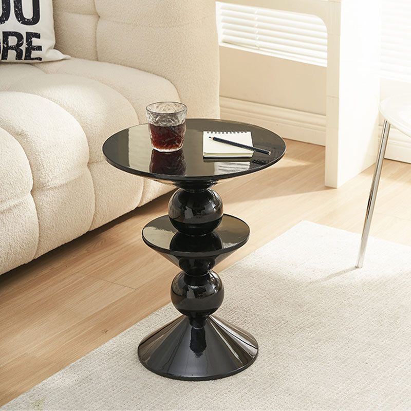 Boris Candied Black Side Table, MDF & FRP