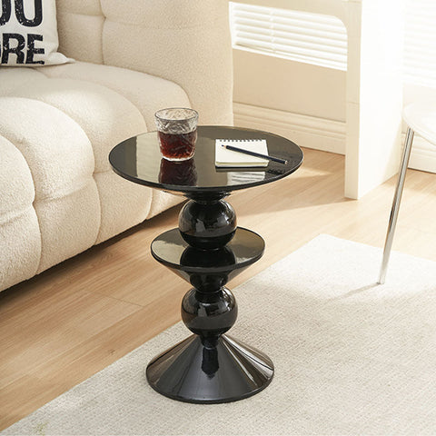 Boris Candied Black Side Table, MDF & FRP