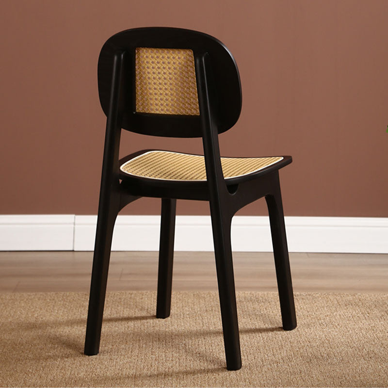 Nicole Rattan Dining Chair, Solid Wood