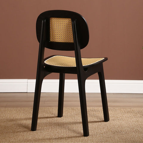 Nicole Rattan Dining Chair, Solid Wood