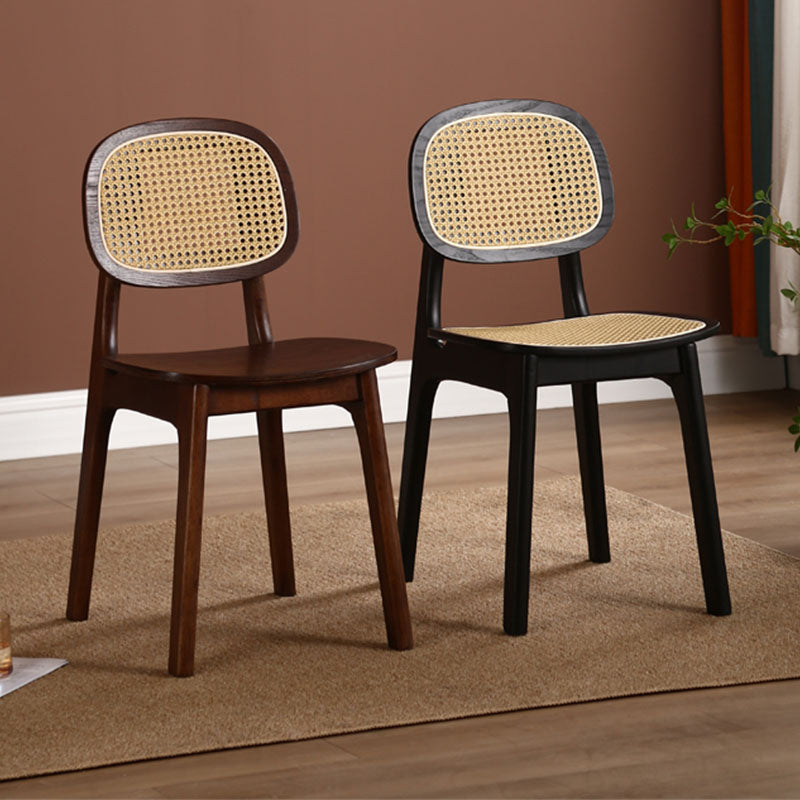 Nicole Rattan Dining Chair, Solid Wood