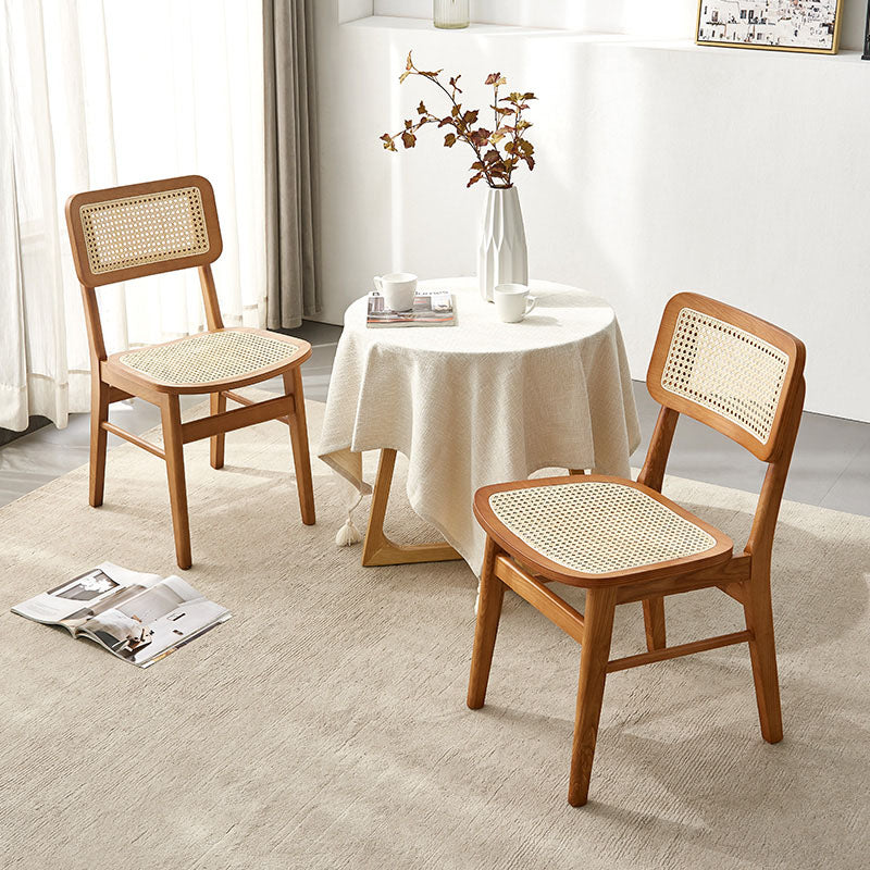 Anya Bar Stool, Rattan & Solid Wood