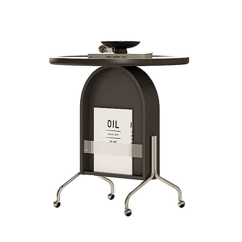 Roland Side Table with Book Storage, Black