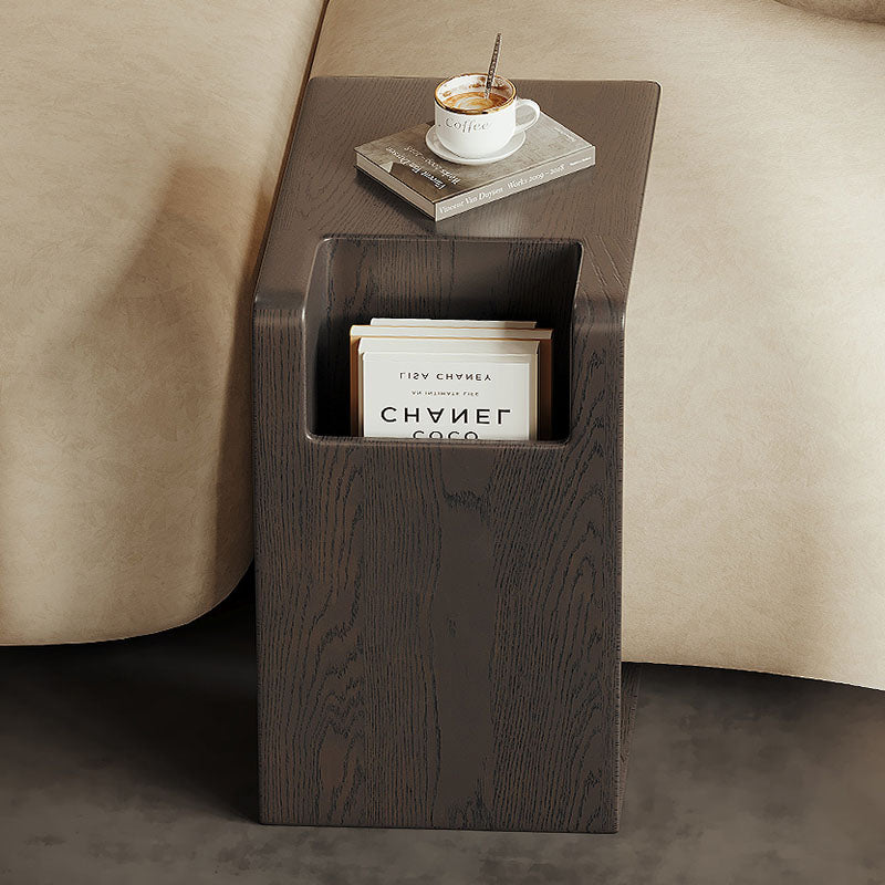 Rodge Side Table with Book Storage, Wood