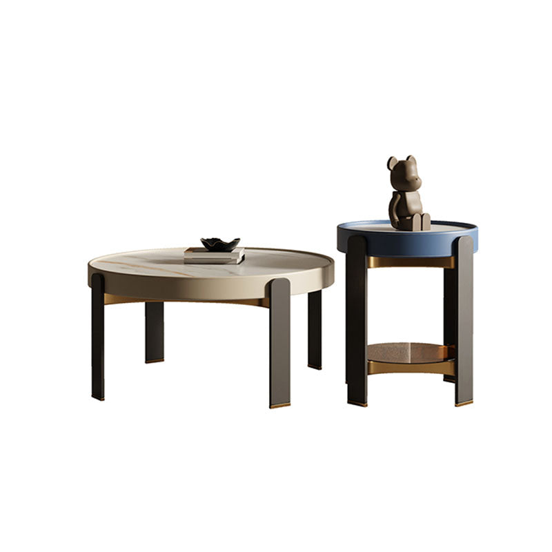 Moira Coffee Table, Sintered Stone & Rubber Wood