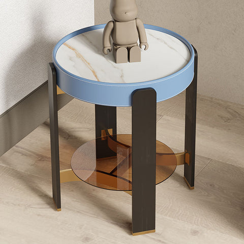 Moira Coffee Table, Sintered Stone & Rubber Wood