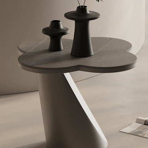 Lorna Side Table, Stainless Steel & Sintered Stone