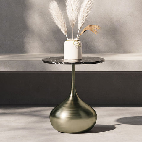 Geoff Side Table, Marble Effect