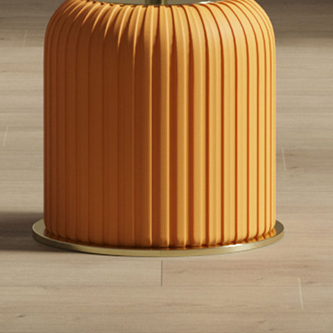 Ethel Side Table, Stainless Steel & Leather