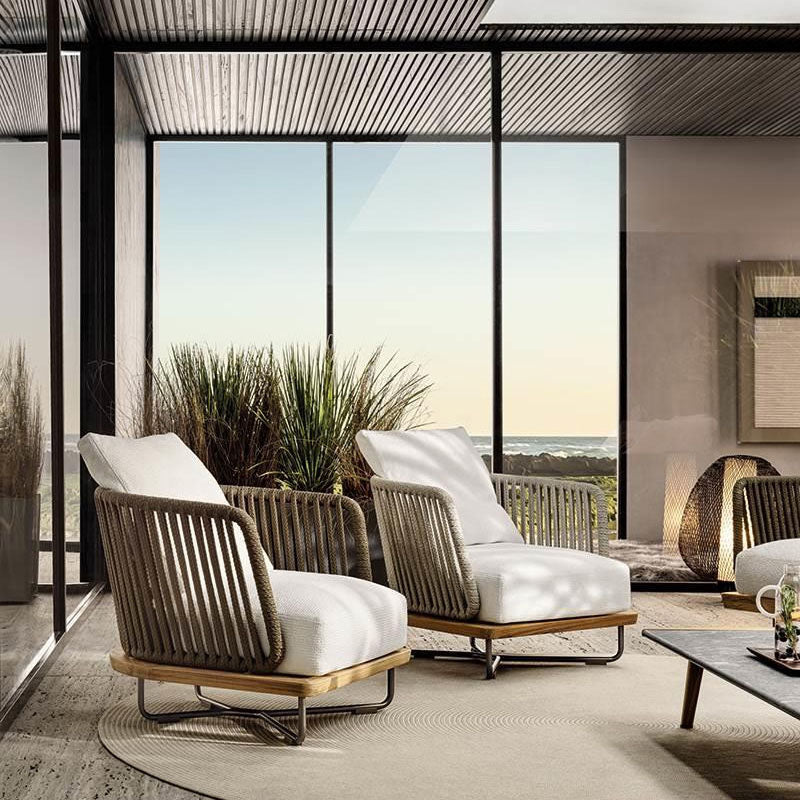 Phyllis Rattan Outdoor Sofa Set, Two Seater Sofa, Outdoor Furniture, Grey