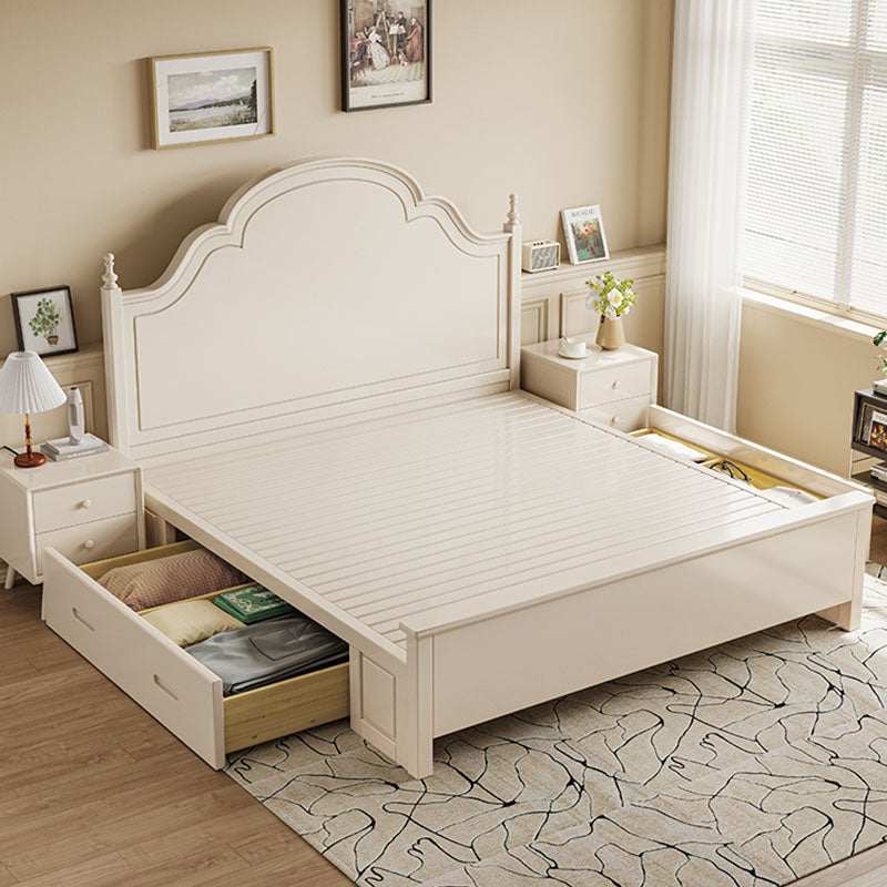 Andrea King Size / Super King Size Bed With Storage, Cream