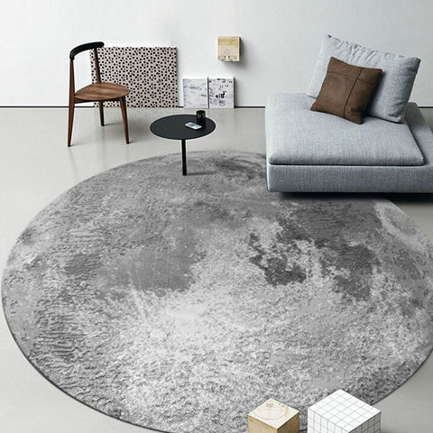 Grey and White Moon Rug, Various Styles Available