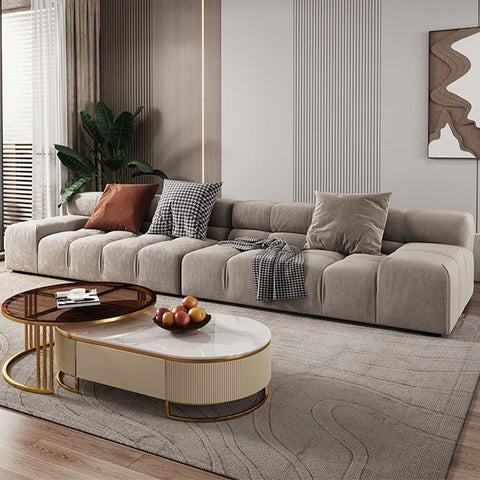 Grant Four Seater Sofa, Grey Velvet