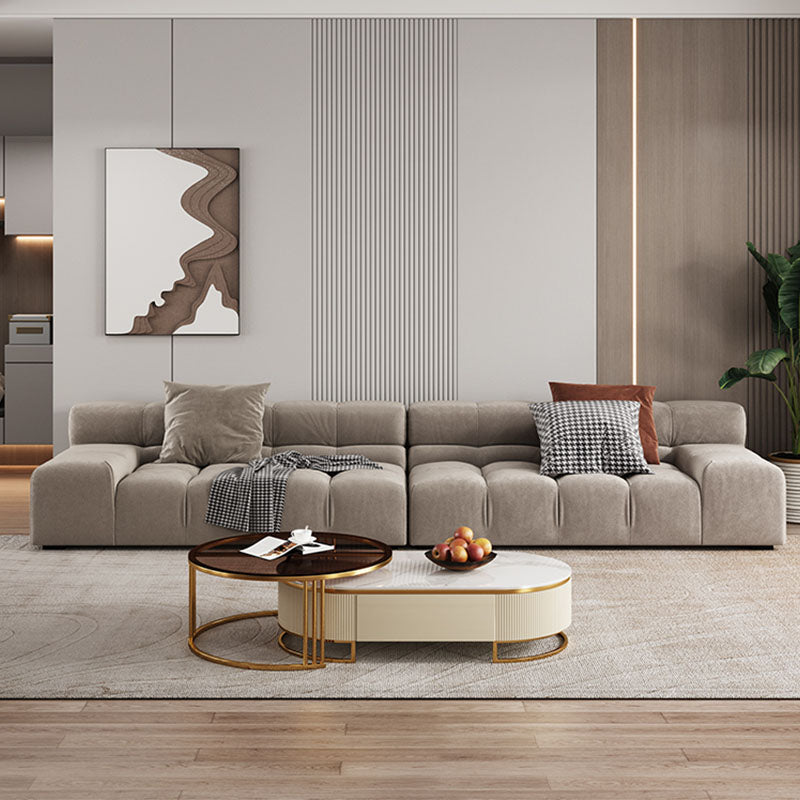 Grant Four Seater Sofa, Grey Velvet